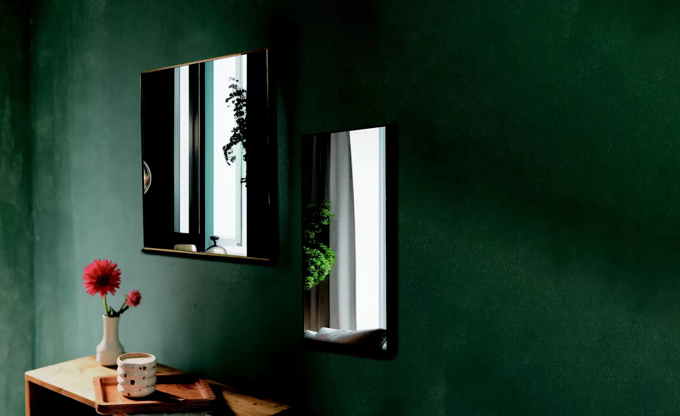 ODIER 真鍮フレームウォールミラー XXL